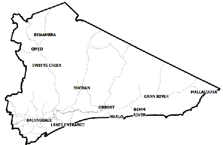 East Gippsland municipal map