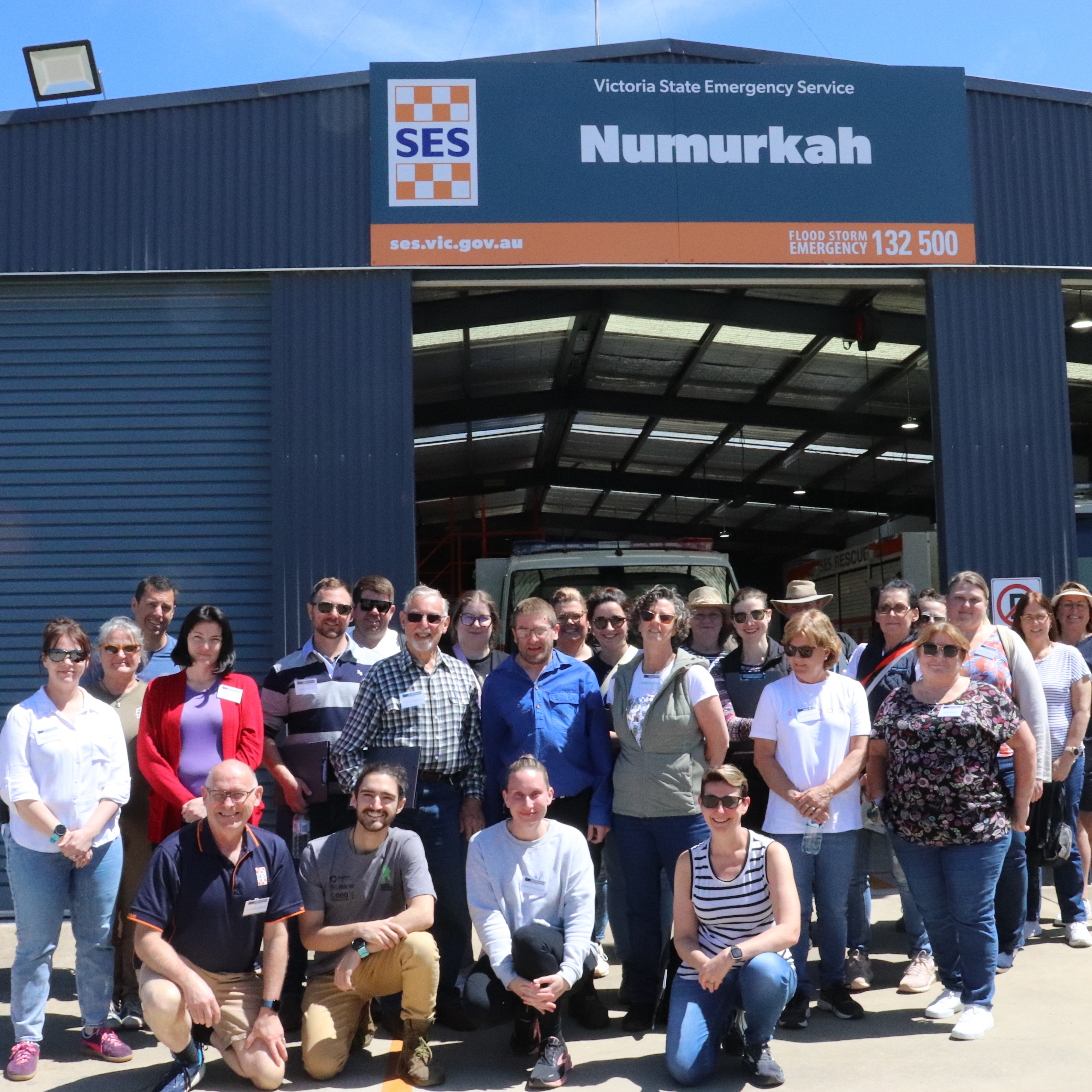 Numurkah Staff Ride participants visited the VICSES Numurkah Unit.