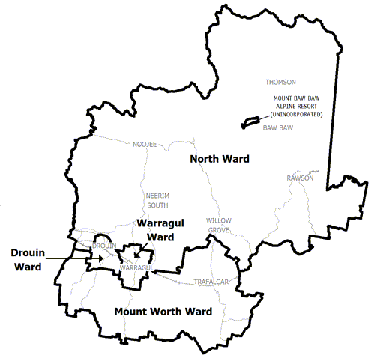 Baw Baw Shire council municipal map