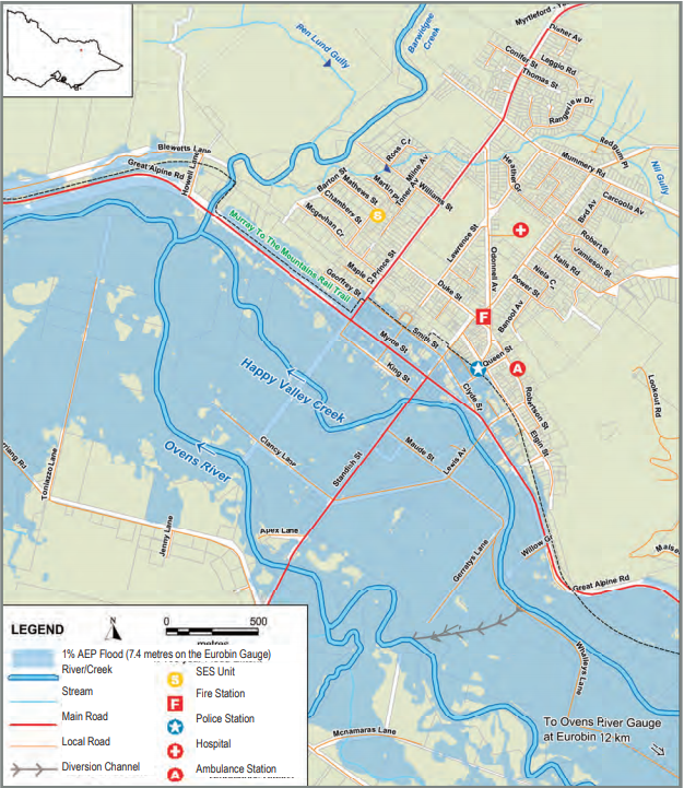 municipal map for Alpine Shire