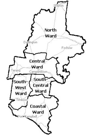 Corangamite Shire Council municipal map