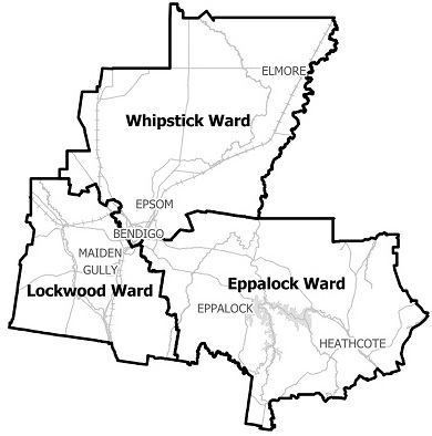 Greater Bendigo municipal map