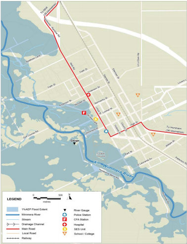 Dimboola flood guide map
