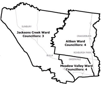 Hume city council municipal map