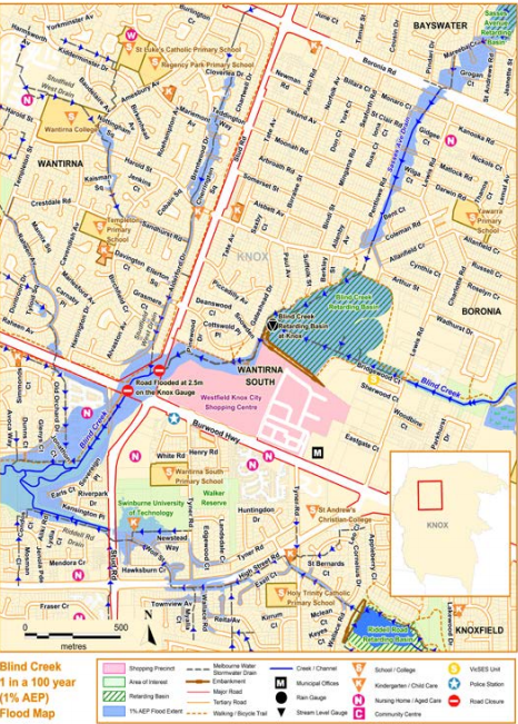 Knox flood guide map