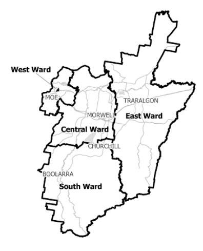 Latrobe Council municipal map.