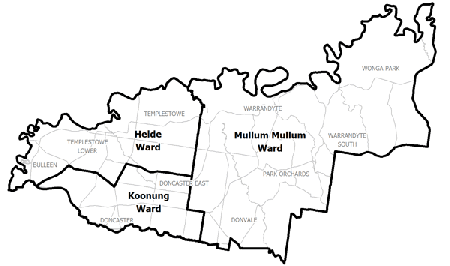 Manningham city council municipal map