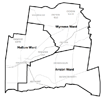 Maroondah municipal map