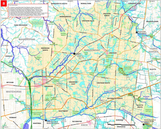 Maroondah flood guide map