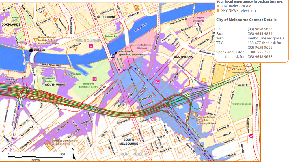 Melbourne flood map