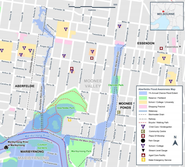 Aberfeldie municipal map