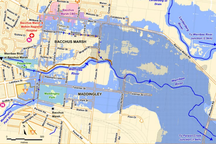 Bachus Marsh Flood map
