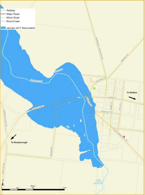 Baringhup flood map