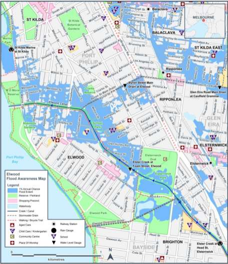 Elwwod flood map