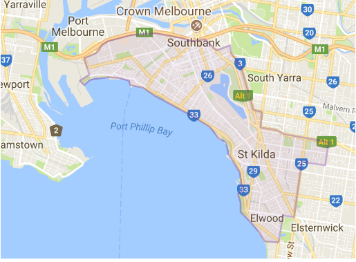 City of port phillip municipal map