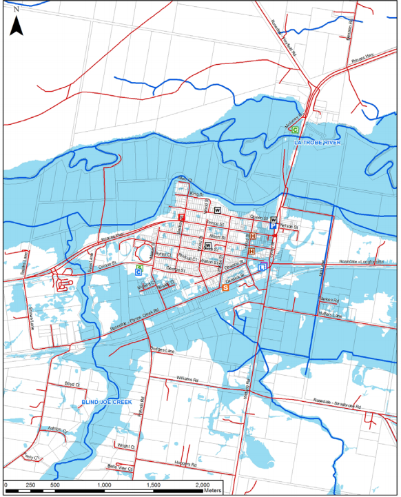 Rosedale flood map