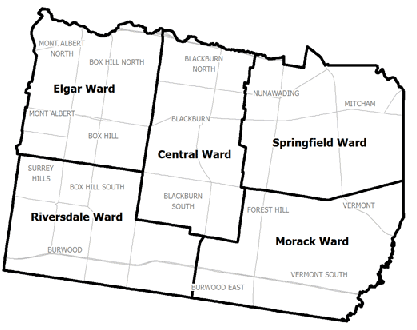 City of Whitehorse Council municipal map.