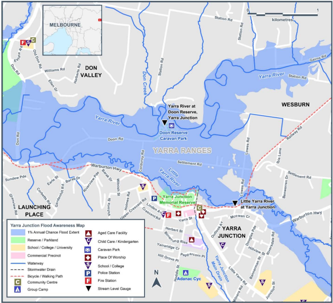 Yarra junction flood map