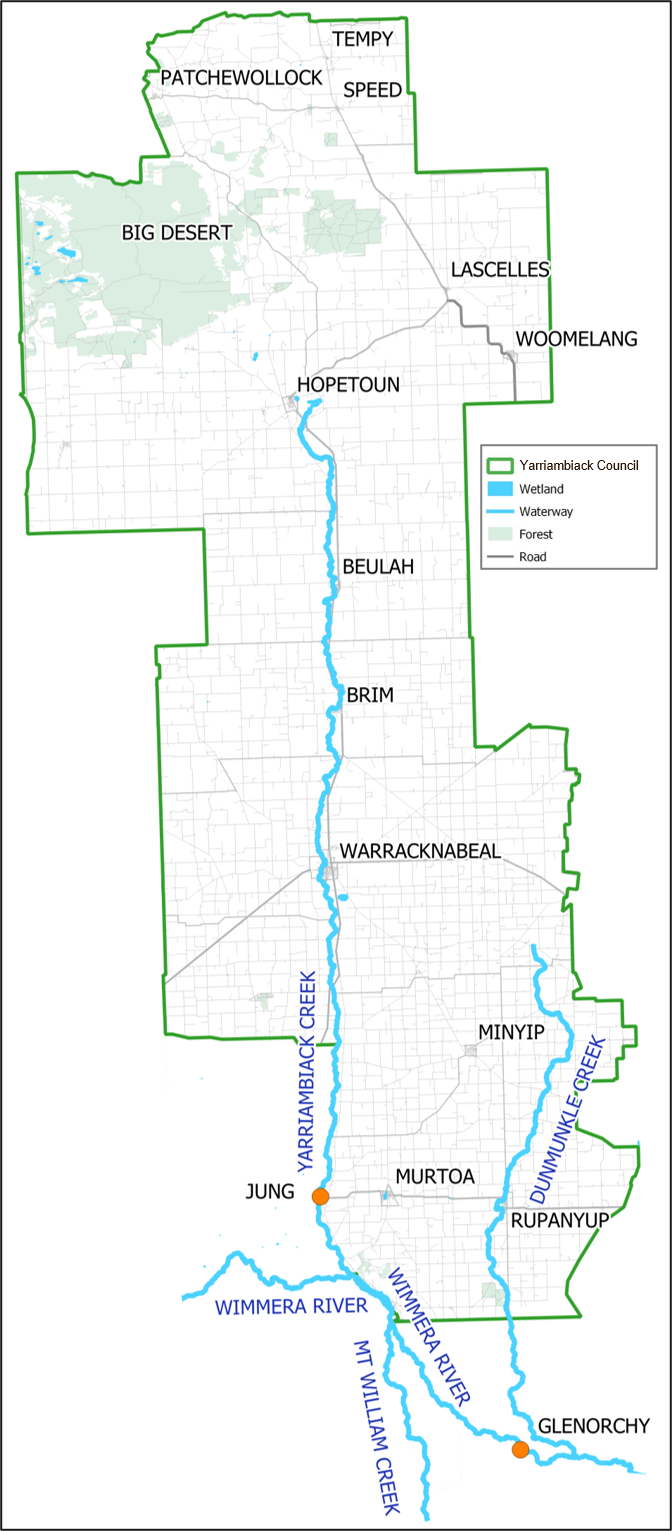 Yarriambiack municipal council map.